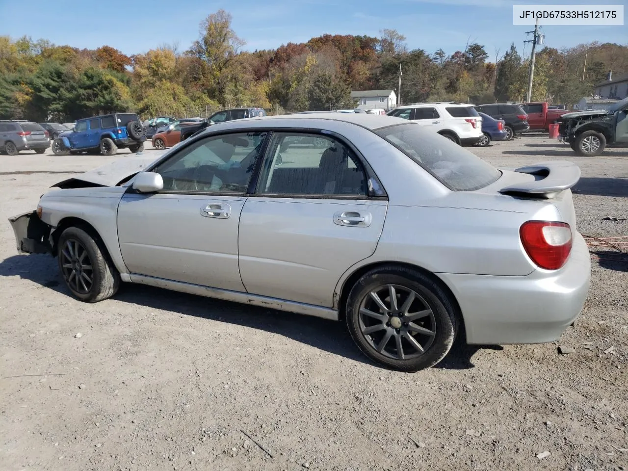 2003 Subaru Impreza Rs VIN: JF1GD67533H512175 Lot: 77531914