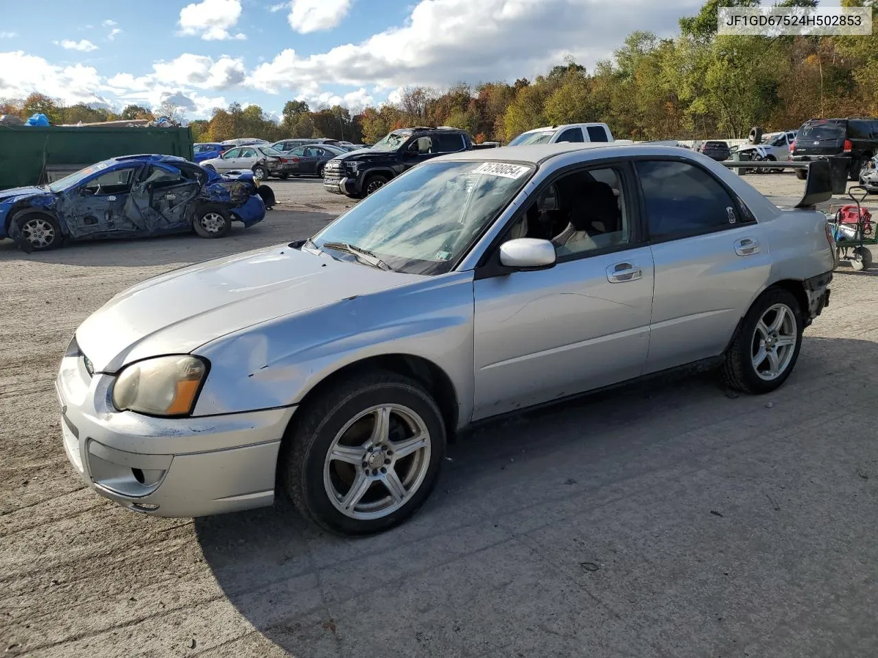 2004 Subaru Impreza Rs VIN: JF1GD67524H502853 Lot: 75798054