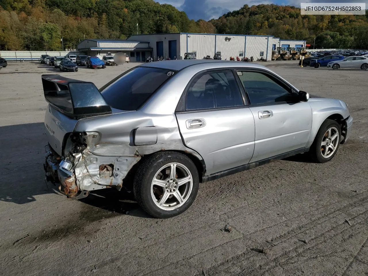 2004 Subaru Impreza Rs VIN: JF1GD67524H502853 Lot: 75798054