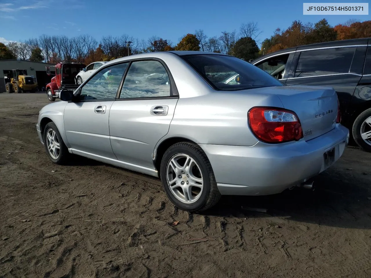 2004 Subaru Impreza Rs VIN: JF1GD67514H501371 Lot: 77248144