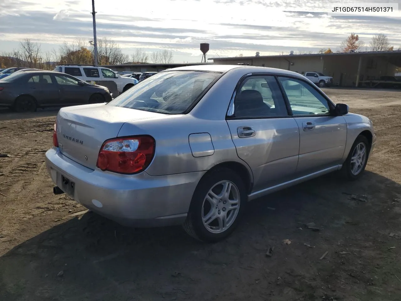 2004 Subaru Impreza Rs VIN: JF1GD67514H501371 Lot: 77248144