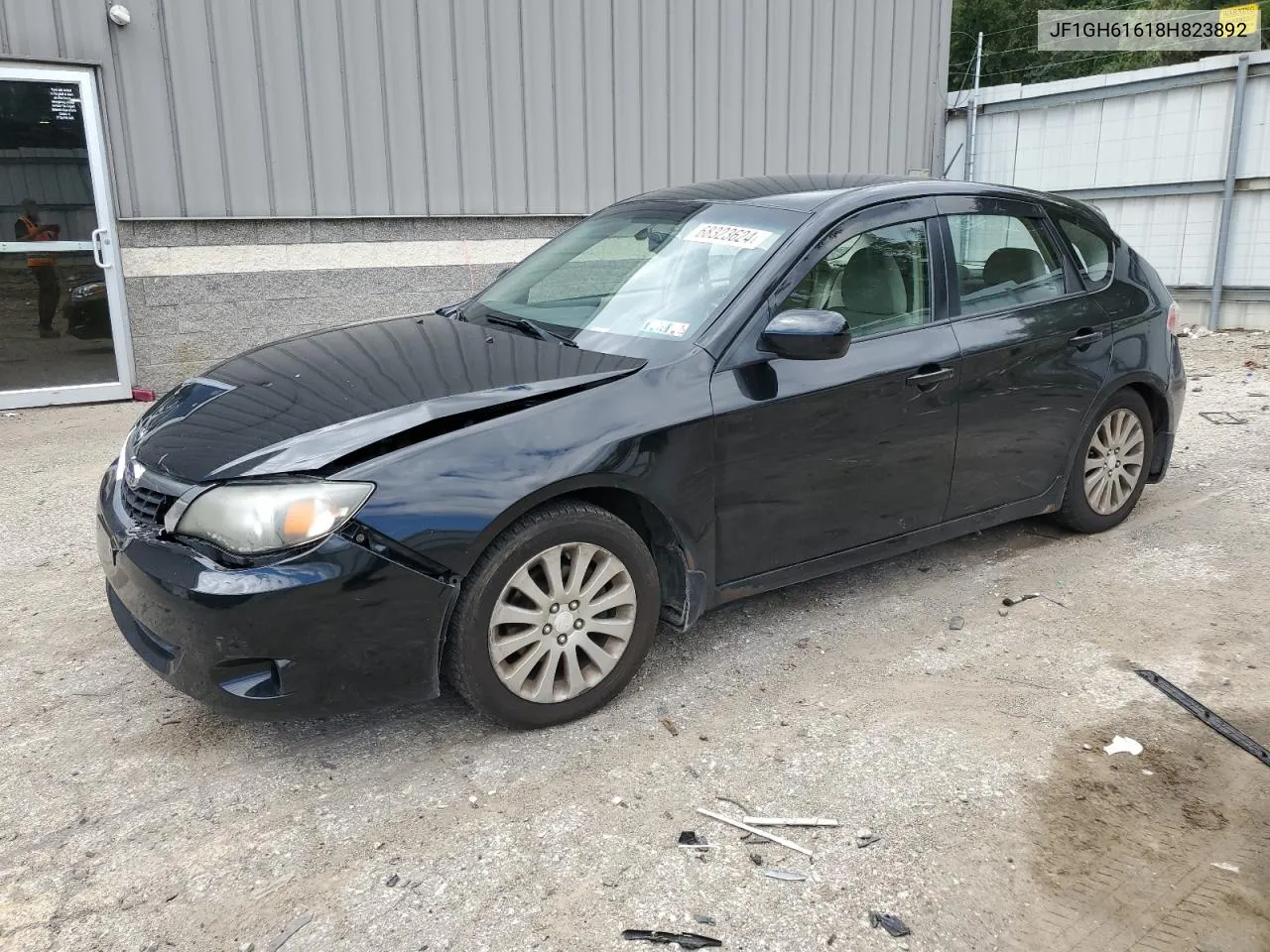 2008 Subaru Impreza 2.5I VIN: JF1GH61618H823892 Lot: 68323624