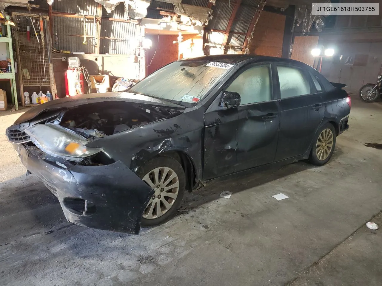 2008 Subaru Impreza 2.5I VIN: JF1GE61618H503755 Lot: 76532804