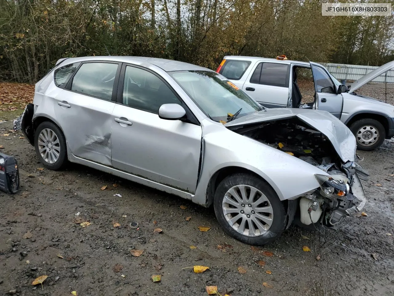 2008 Subaru Impreza 2.5I VIN: JF1GH616X8H803303 Lot: 76615334