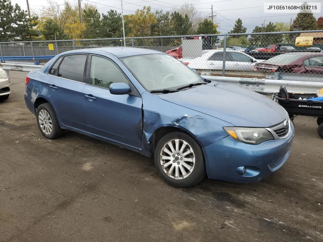 2008 Subaru Impreza 2.5I VIN: JF1GE61608H514715 Lot: 76805344