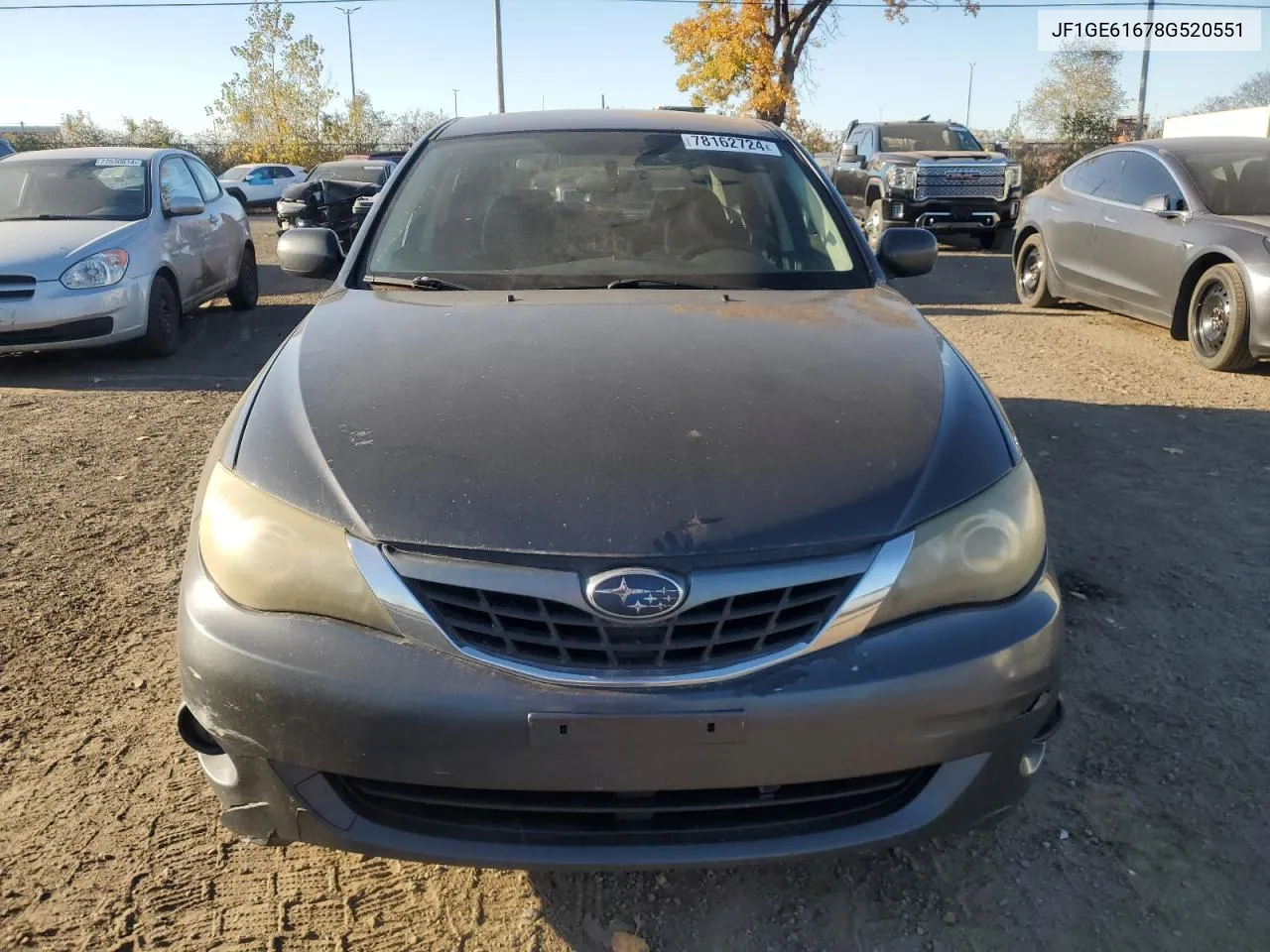 2008 Subaru Impreza 2.5I VIN: JF1GE61678G520551 Lot: 78162724