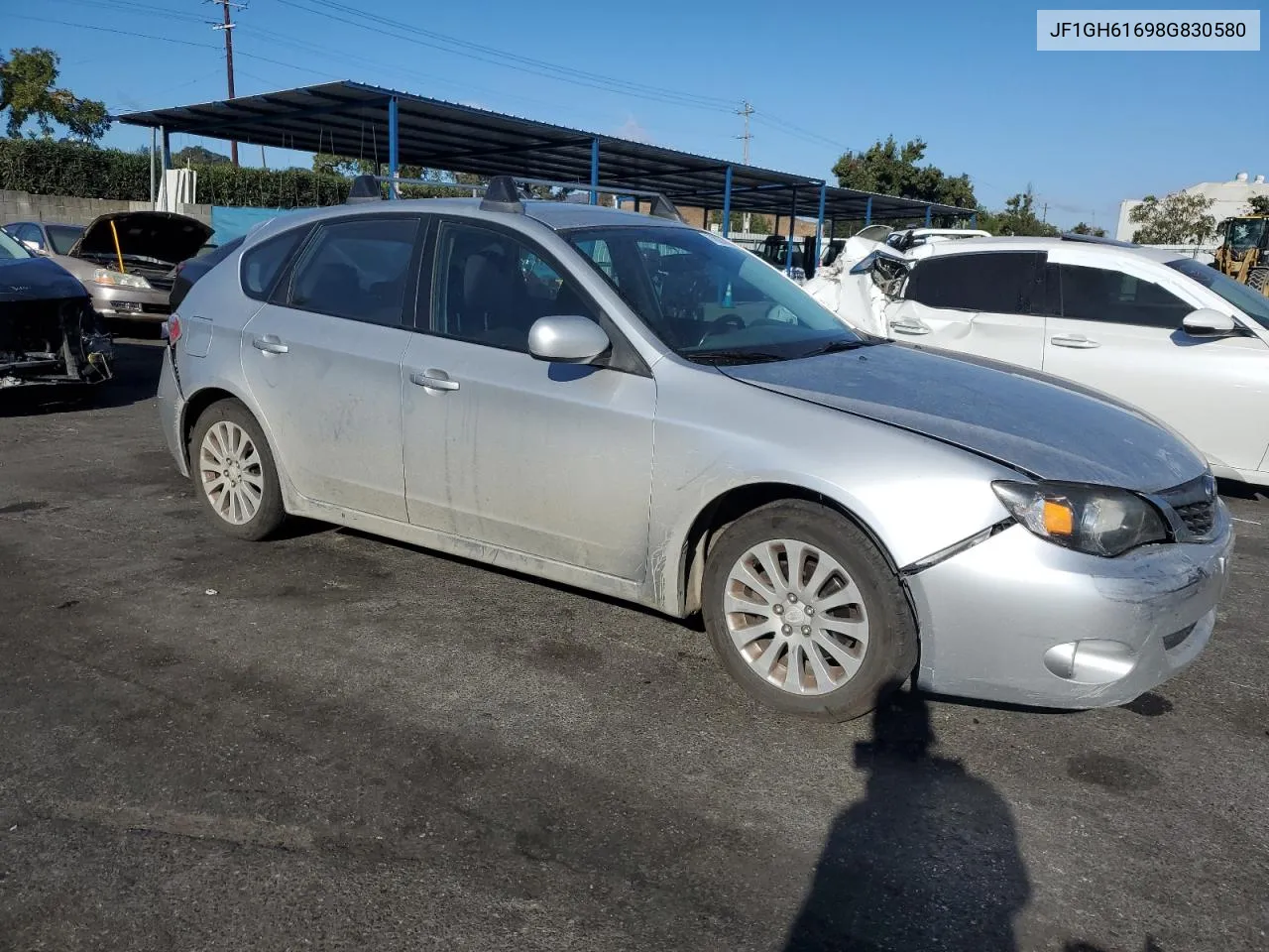 2008 Subaru Impreza 2.5I VIN: JF1GH61698G830580 Lot: 78270454