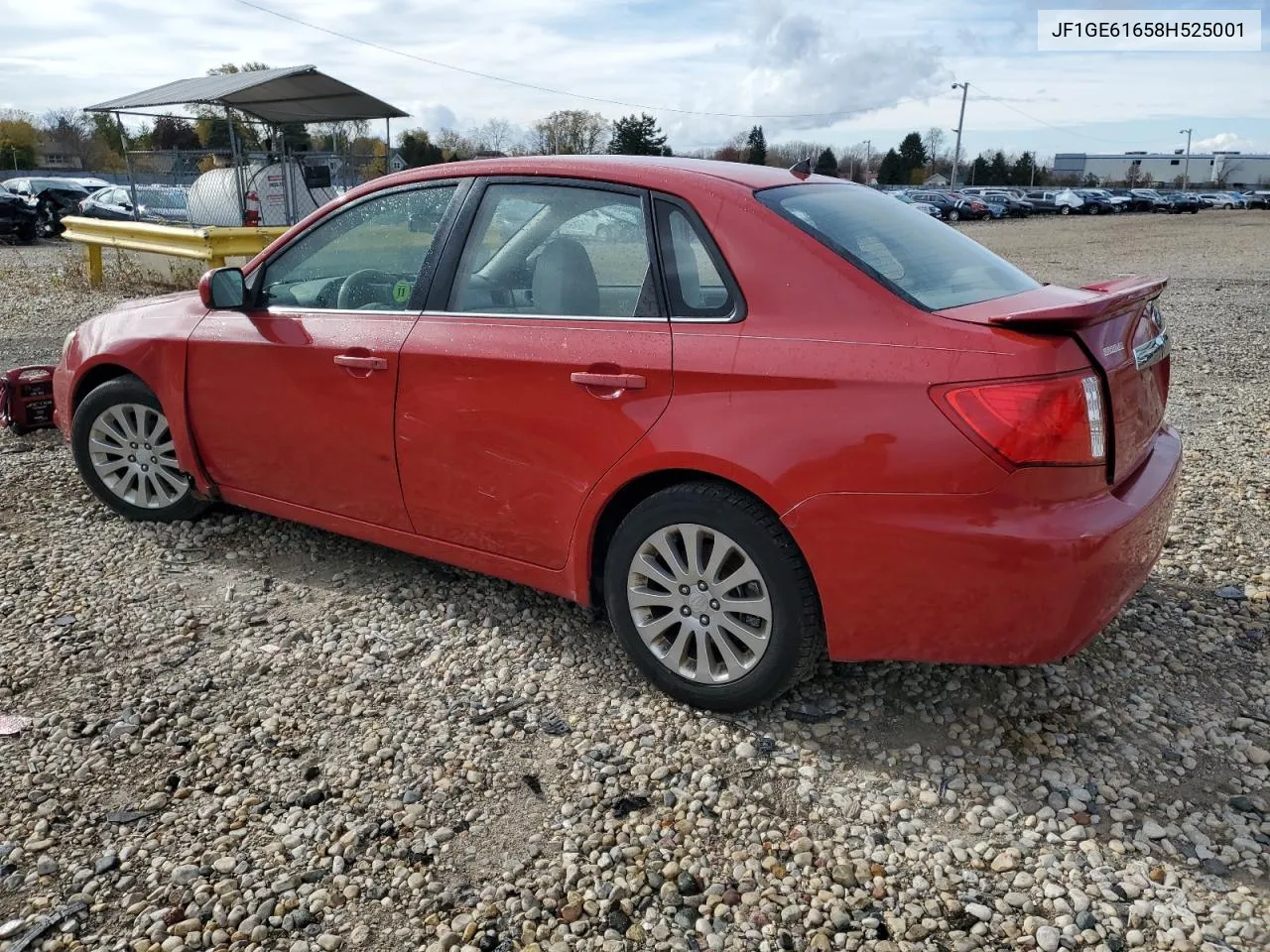 2008 Subaru Impreza 2.5I VIN: JF1GE61658H525001 Lot: 78693554