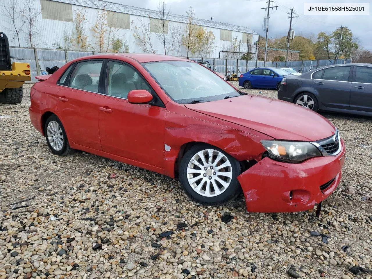 2008 Subaru Impreza 2.5I VIN: JF1GE61658H525001 Lot: 78693554