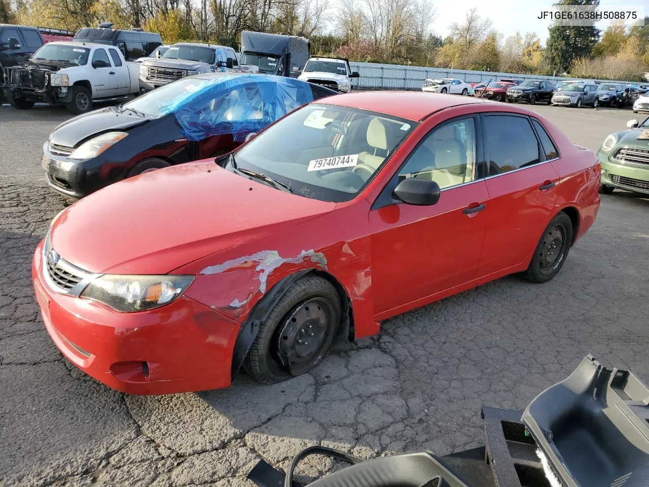 2008 Subaru Impreza 2.5I VIN: JF1GE61638H508875 Lot: 79740744