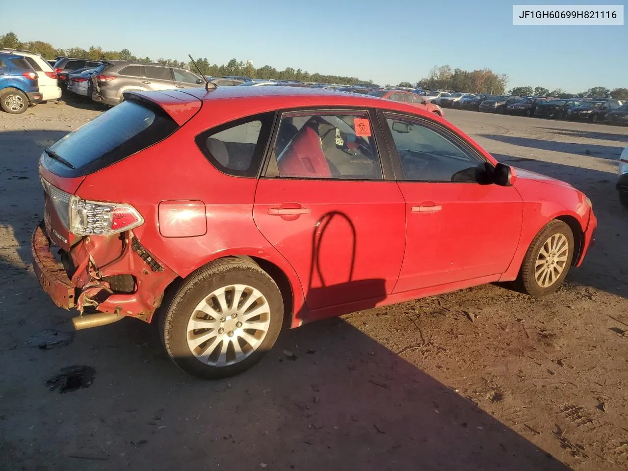 2009 Subaru Impreza 2.5I Premium VIN: JF1GH60699H821116 Lot: 72974104