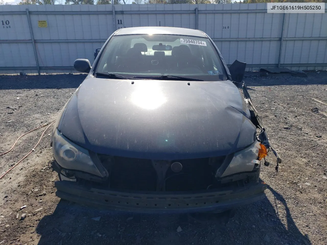 2009 Subaru Impreza 2.5I VIN: JF1GE61619H505250 Lot: 75940704