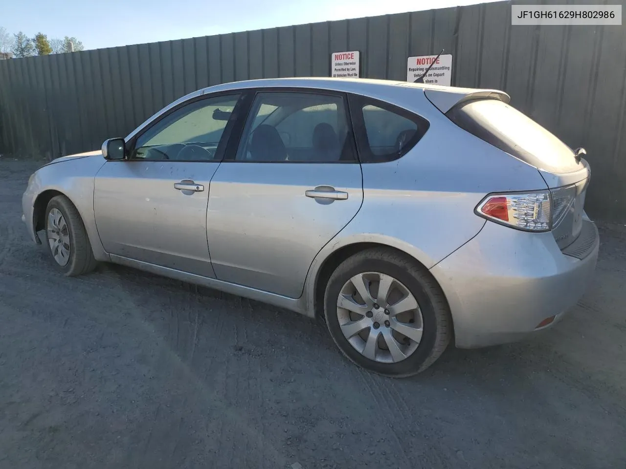 2009 Subaru Impreza 2.5I VIN: JF1GH61629H802986 Lot: 79055694