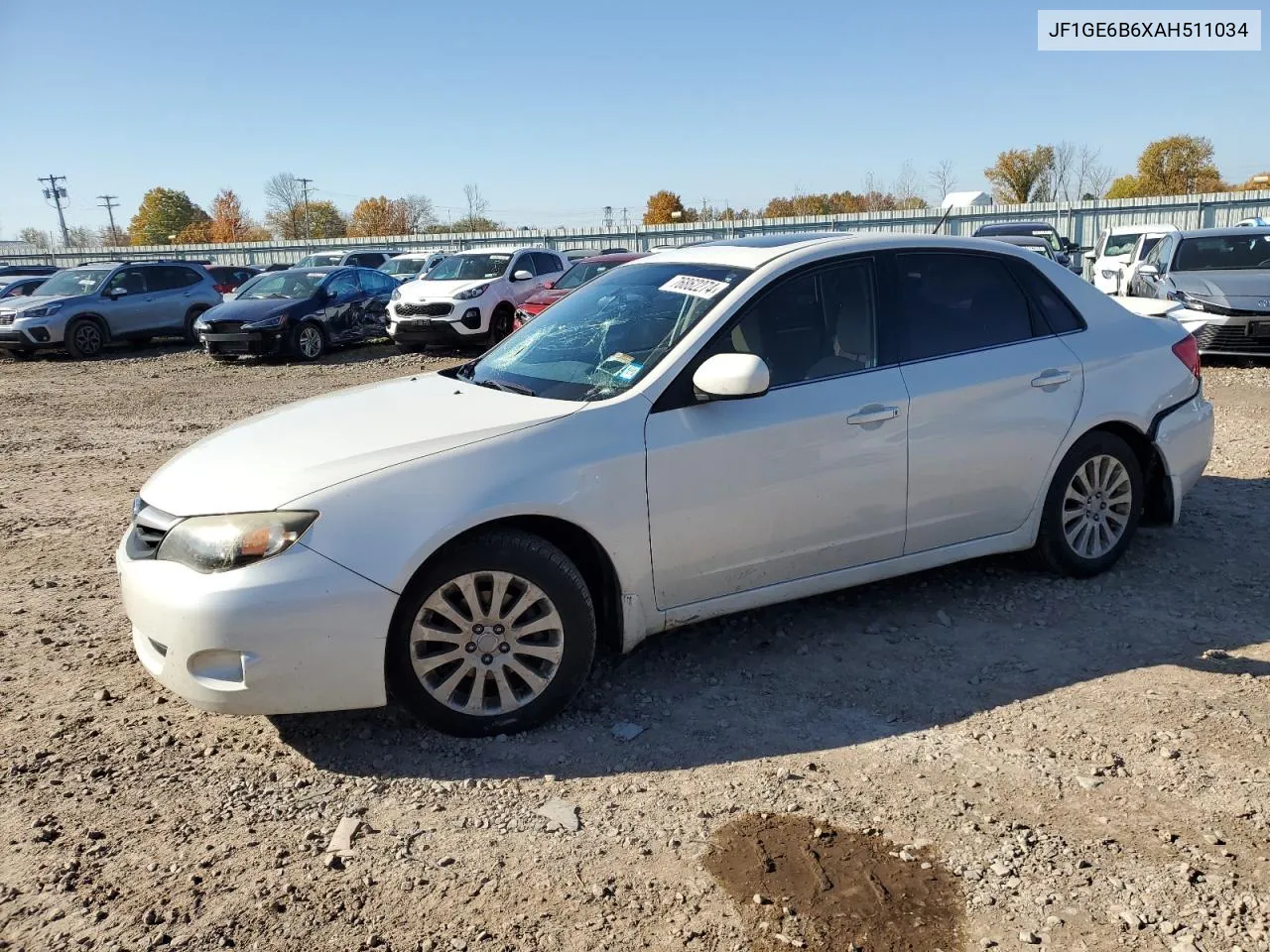 2010 Subaru Impreza 2.5I Premium VIN: JF1GE6B6XAH511034 Lot: 76862274