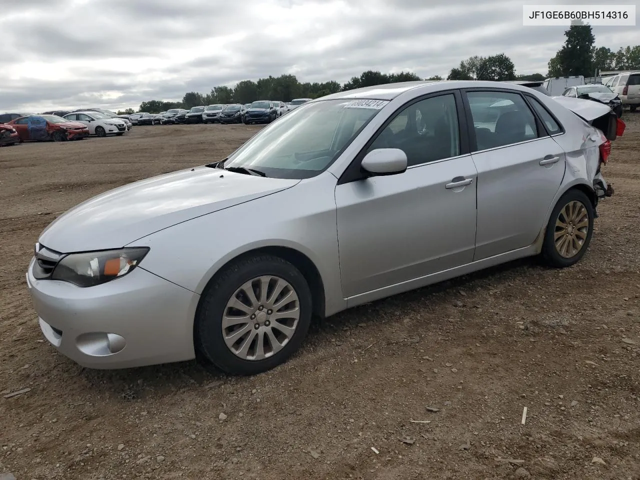 2011 Subaru Impreza 2.5I Premium VIN: JF1GE6B60BH514316 Lot: 69034214