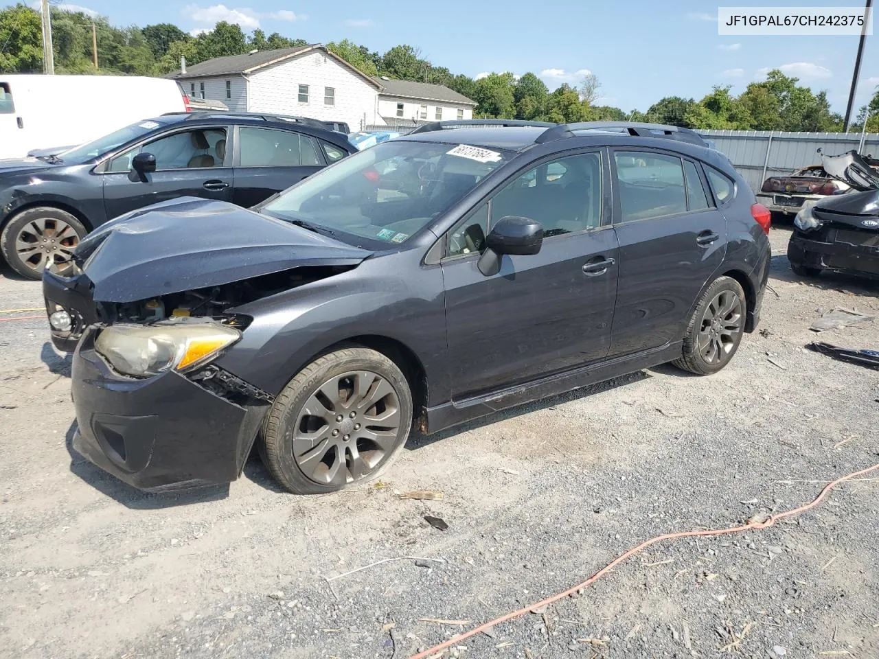 2012 Subaru Impreza Sport Premium VIN: JF1GPAL67CH242375 Lot: 68737664