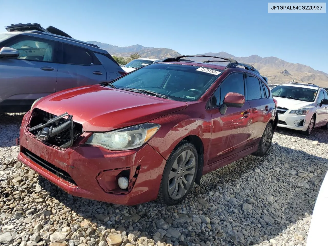 2012 Subaru Impreza Sport Premium VIN: JF1GPAL64CG220937 Lot: 73751584