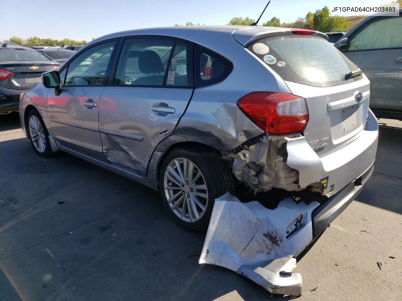 2012 Subaru Impreza Premium VIN: JF1GPAD64CH203483 Lot: 74827174