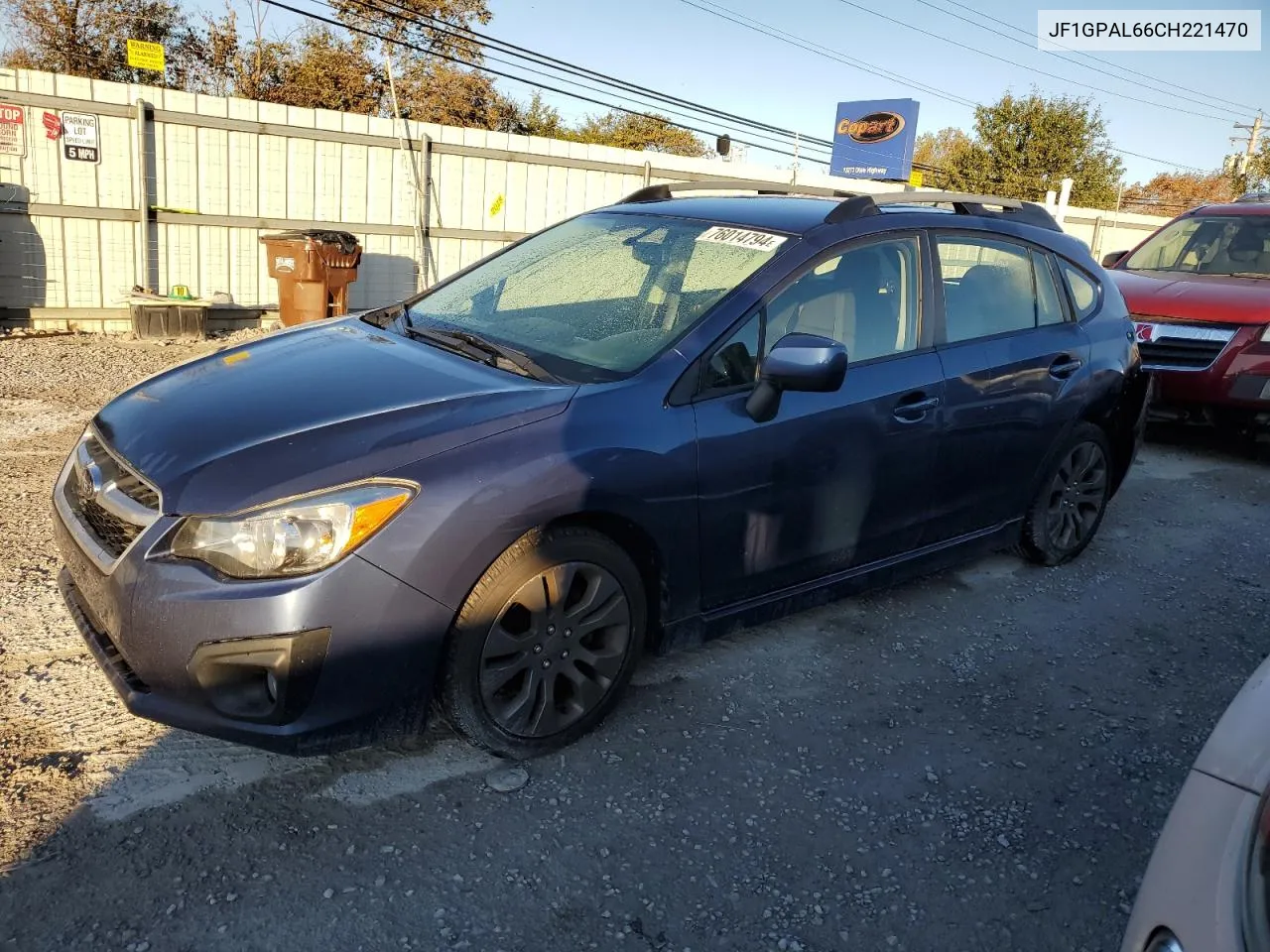 2012 Subaru Impreza Sport Premium VIN: JF1GPAL66CH221470 Lot: 76014794