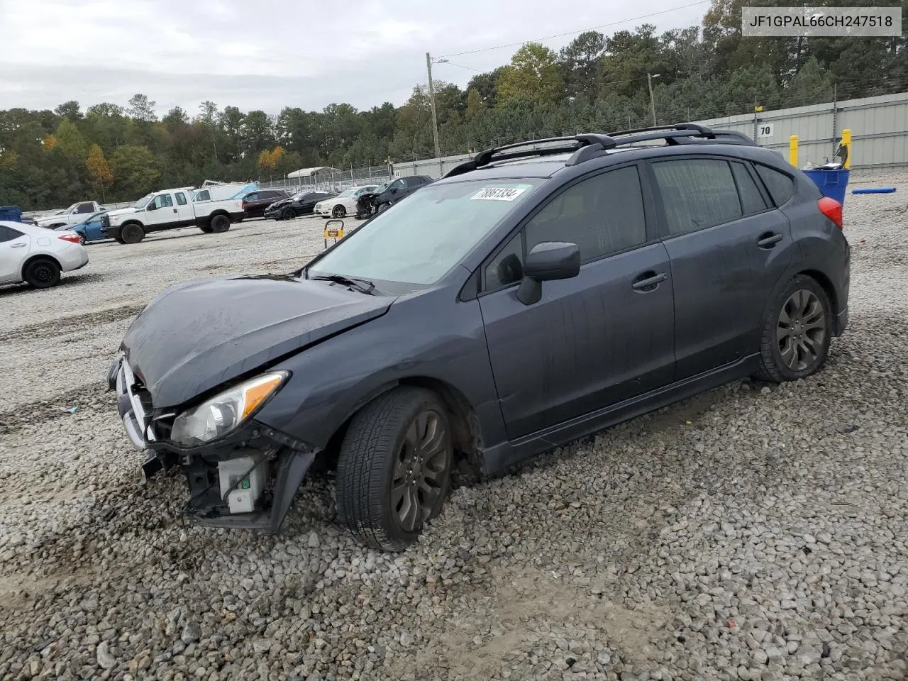 2012 Subaru Impreza Sport Premium VIN: JF1GPAL66CH247518 Lot: 78861334