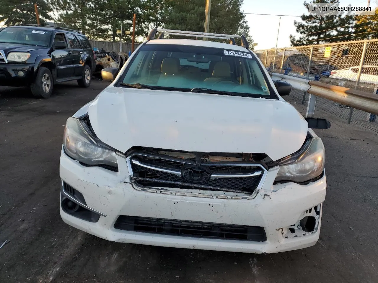 2016 Subaru Impreza VIN: JF1GPAA68GH288841 Lot: 72246684