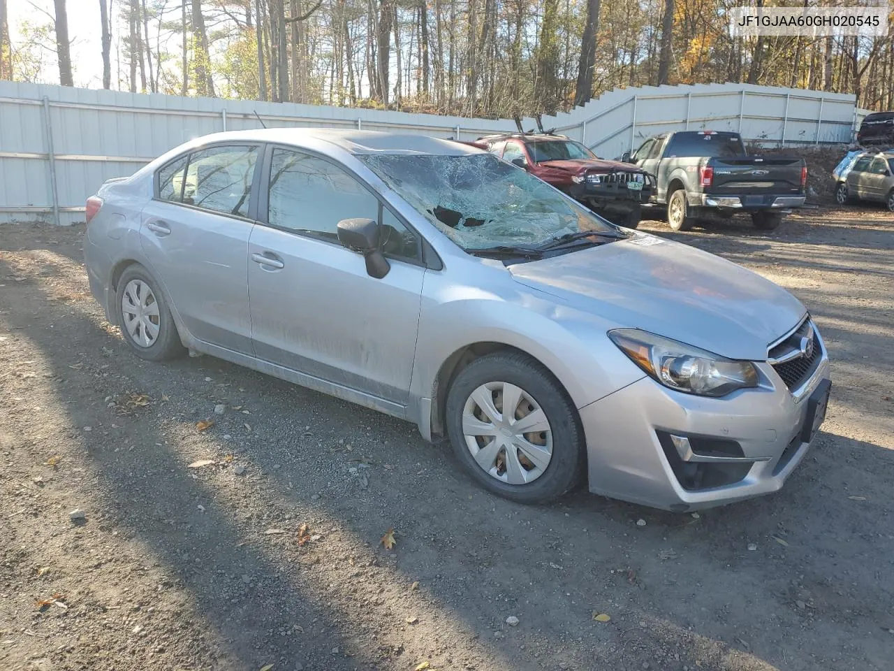 2016 Subaru Impreza VIN: JF1GJAA60GH020545 Lot: 77072934