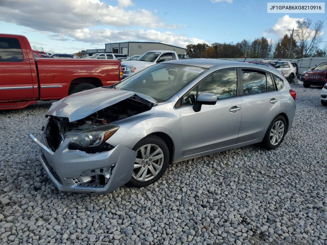 2016 Subaru Impreza Premium VIN: JF1GPAB6XG8210916 Lot: 77555984