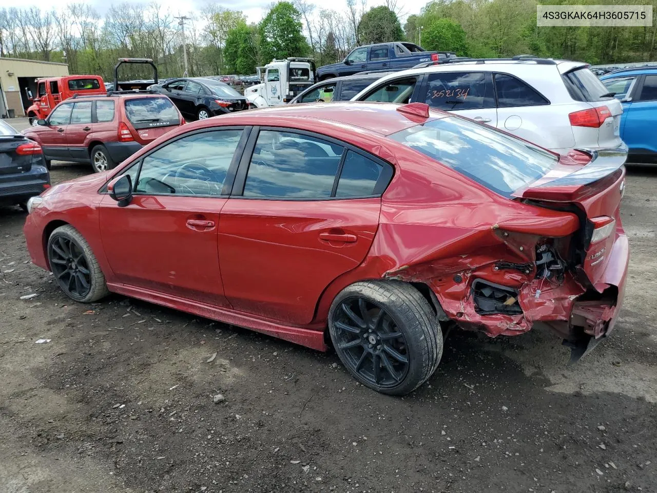 2017 Subaru Impreza Sport VIN: 4S3GKAK64H3605715 Lot: 52756354