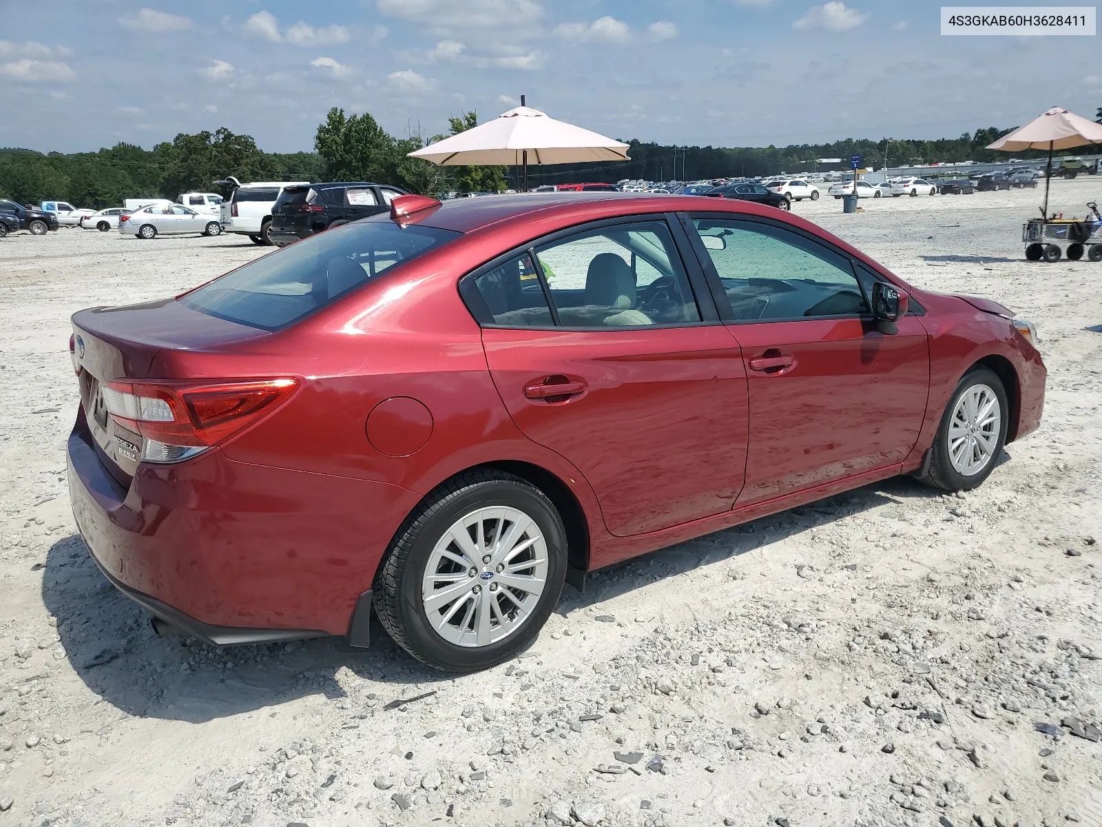 2017 Subaru Impreza Premium VIN: 4S3GKAB60H3628411 Lot: 66873624