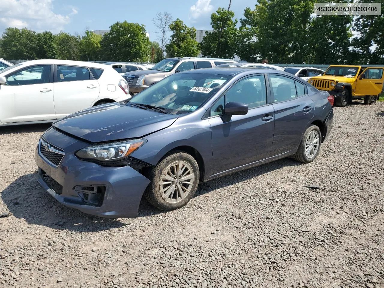 2017 Subaru Impreza Premium VIN: 4S3GKAB63H3603406 Lot: 68927084