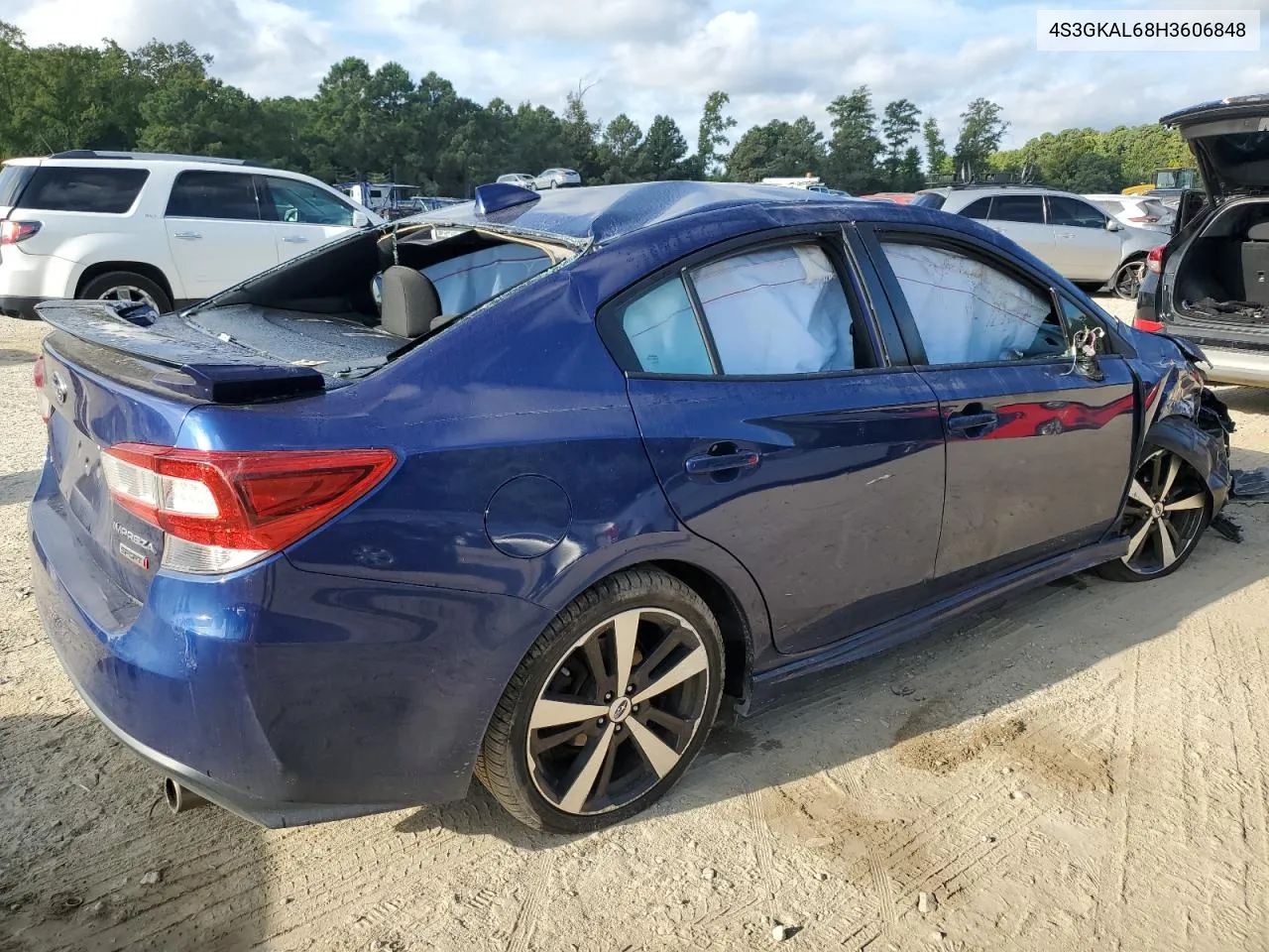 2017 Subaru Impreza Sport VIN: 4S3GKAL68H3606848 Lot: 71203844