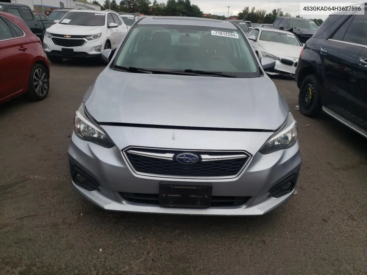 2017 Subaru Impreza Premium Plus VIN: 4S3GKAD64H3627596 Lot: 71812284