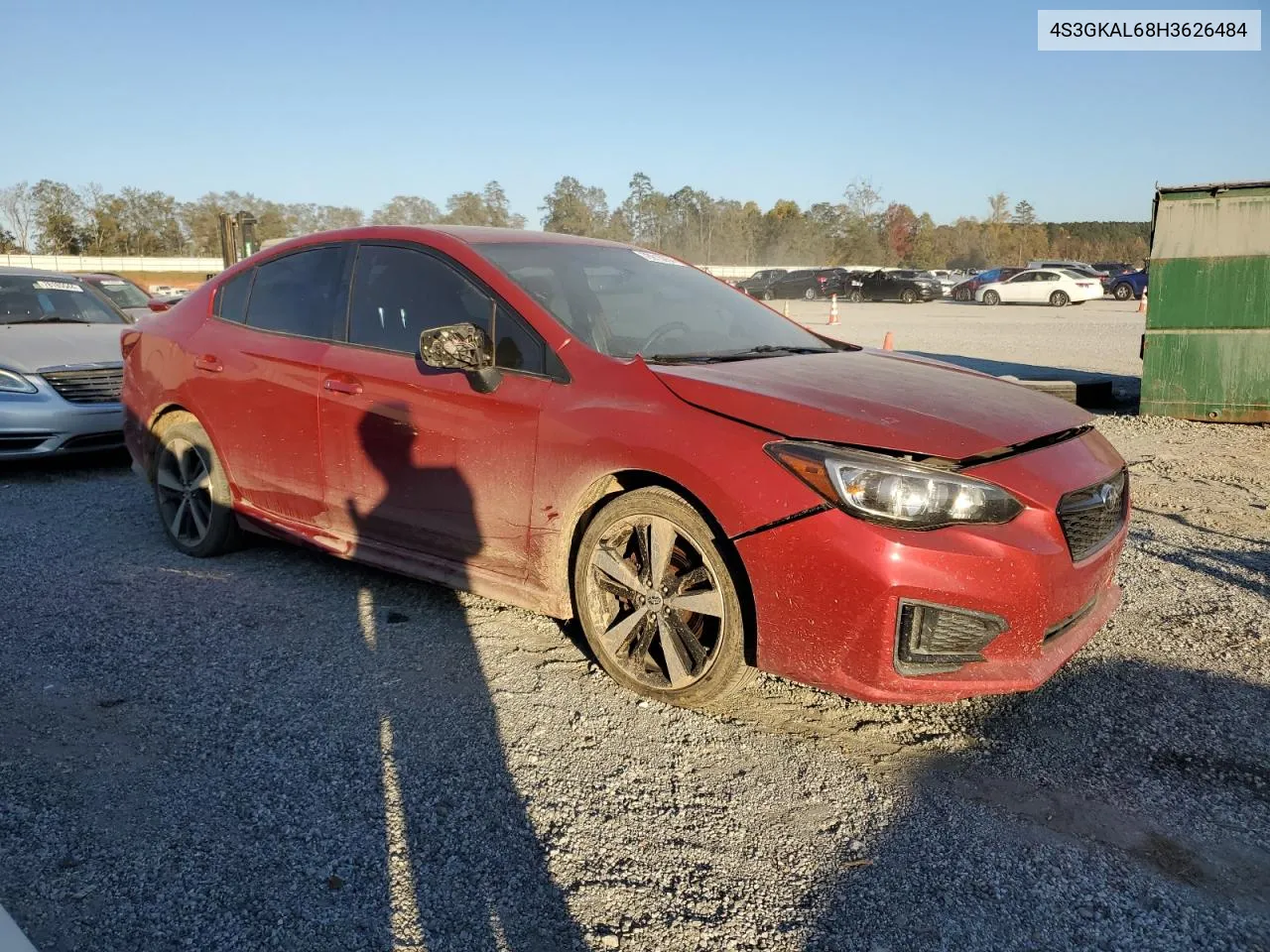 2017 Subaru Impreza Sport VIN: 4S3GKAL68H3626484 Lot: 76915054