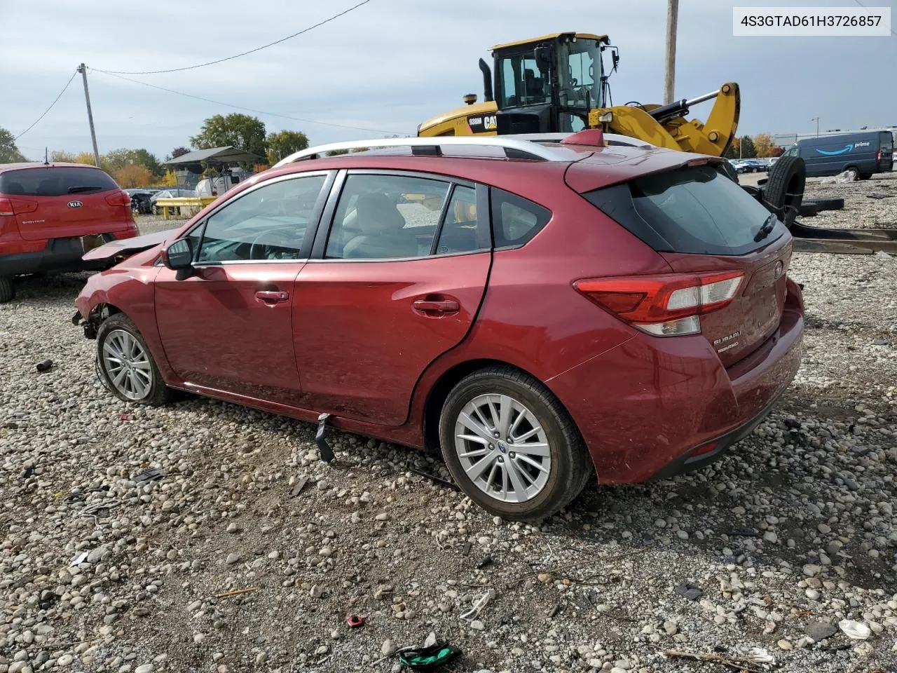 2017 Subaru Impreza Premium Plus VIN: 4S3GTAD61H3726857 Lot: 77352864