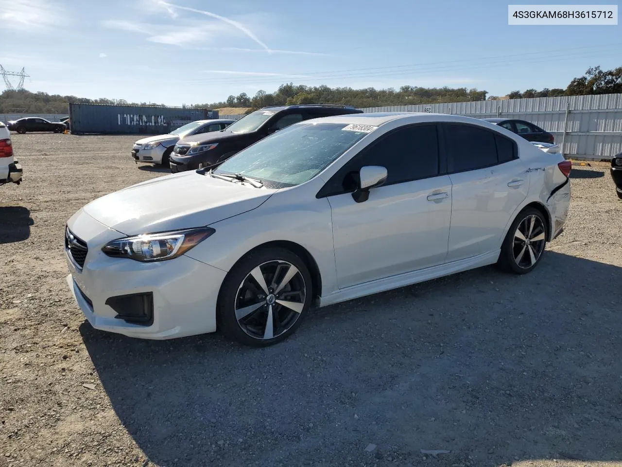 2017 Subaru Impreza Sport VIN: 4S3GKAM68H3615712 Lot: 79618304