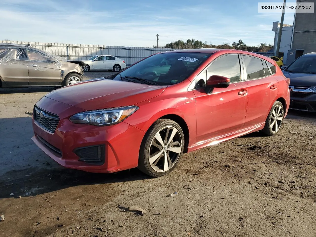 2017 Subaru Impreza Sport VIN: 4S3GTAM61H3722307 Lot: 80560174