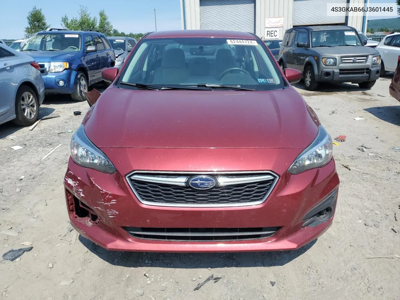 2018 Subaru Impreza Premium VIN: 4S3GKAB66J3601445 Lot: 62444724