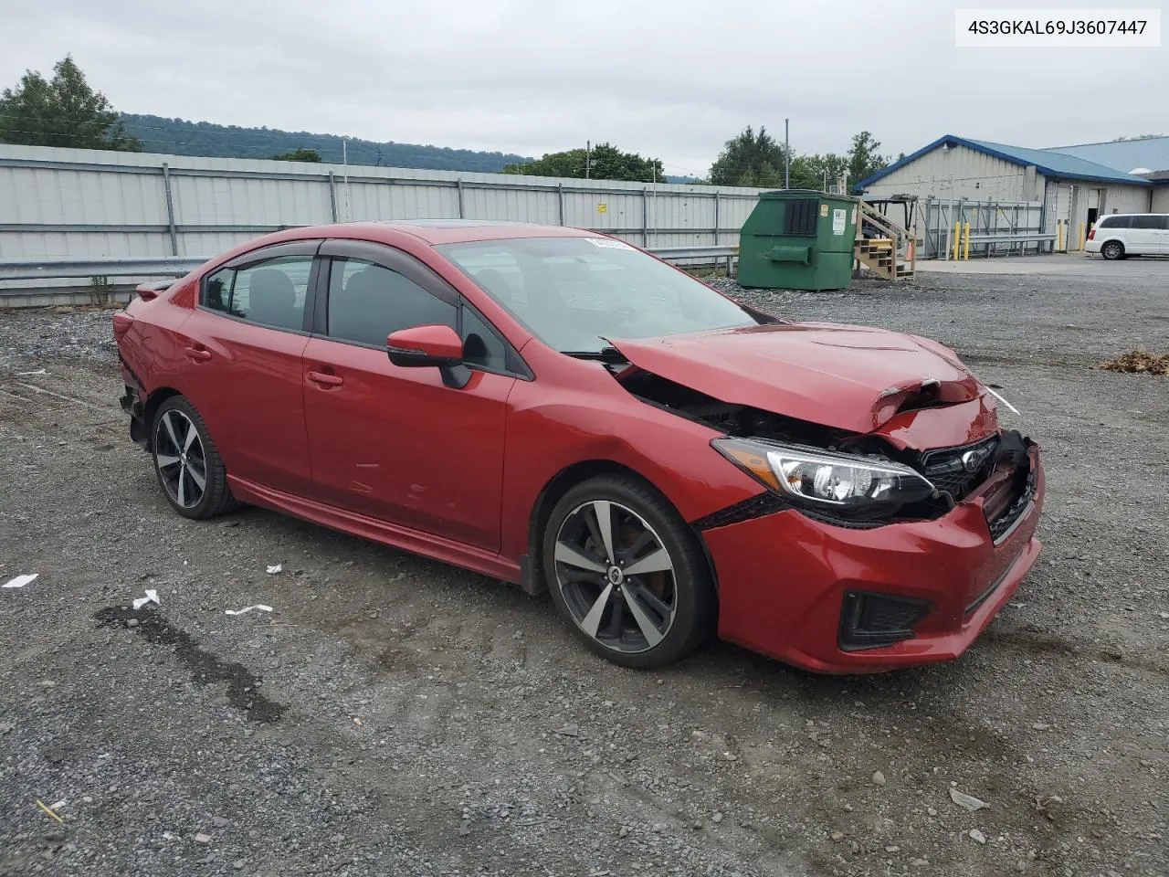 4S3GKAL69J3607447 2018 Subaru Impreza Sport