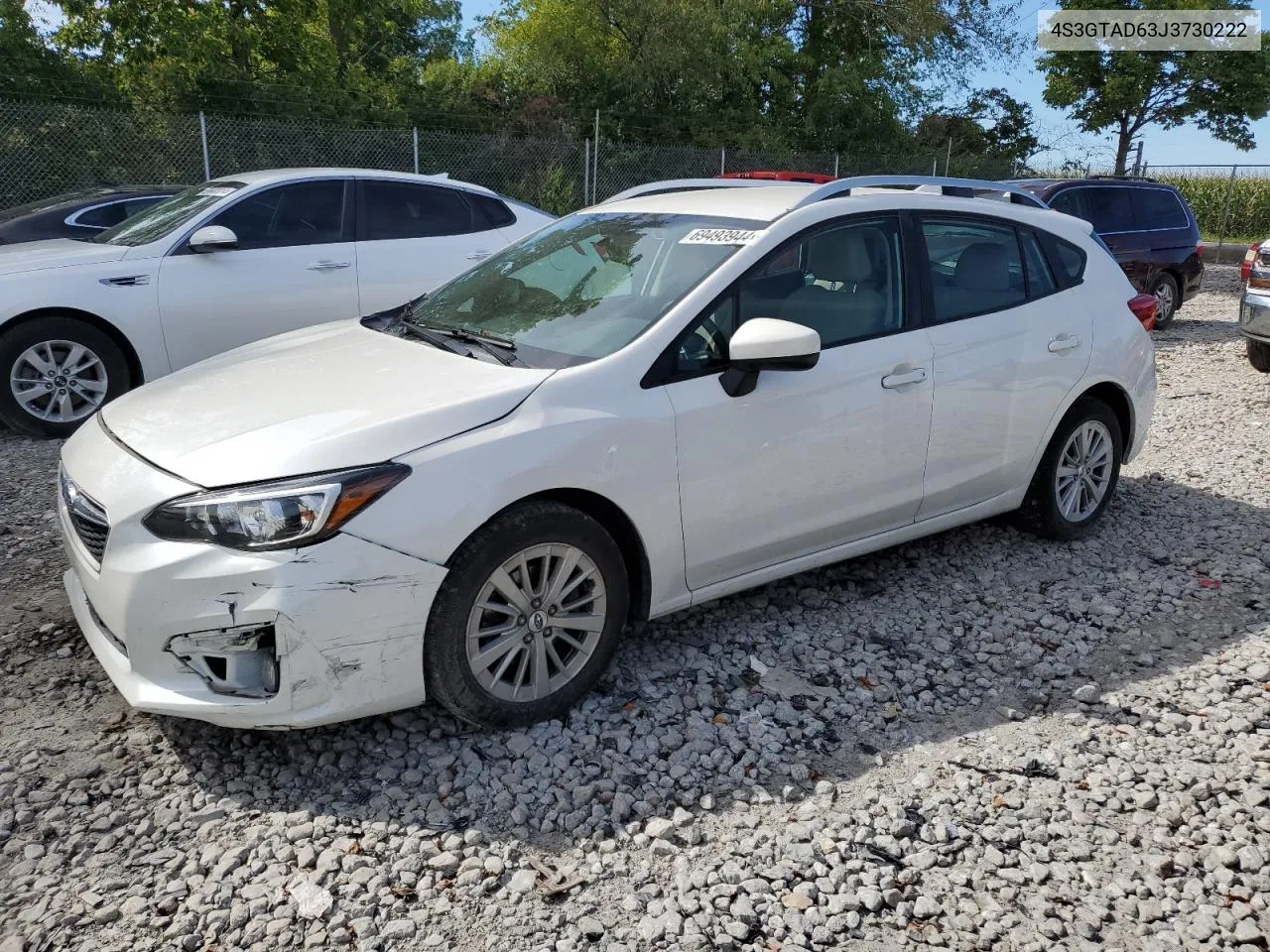 2018 Subaru Impreza Premium Plus VIN: 4S3GTAD63J3730222 Lot: 69493944