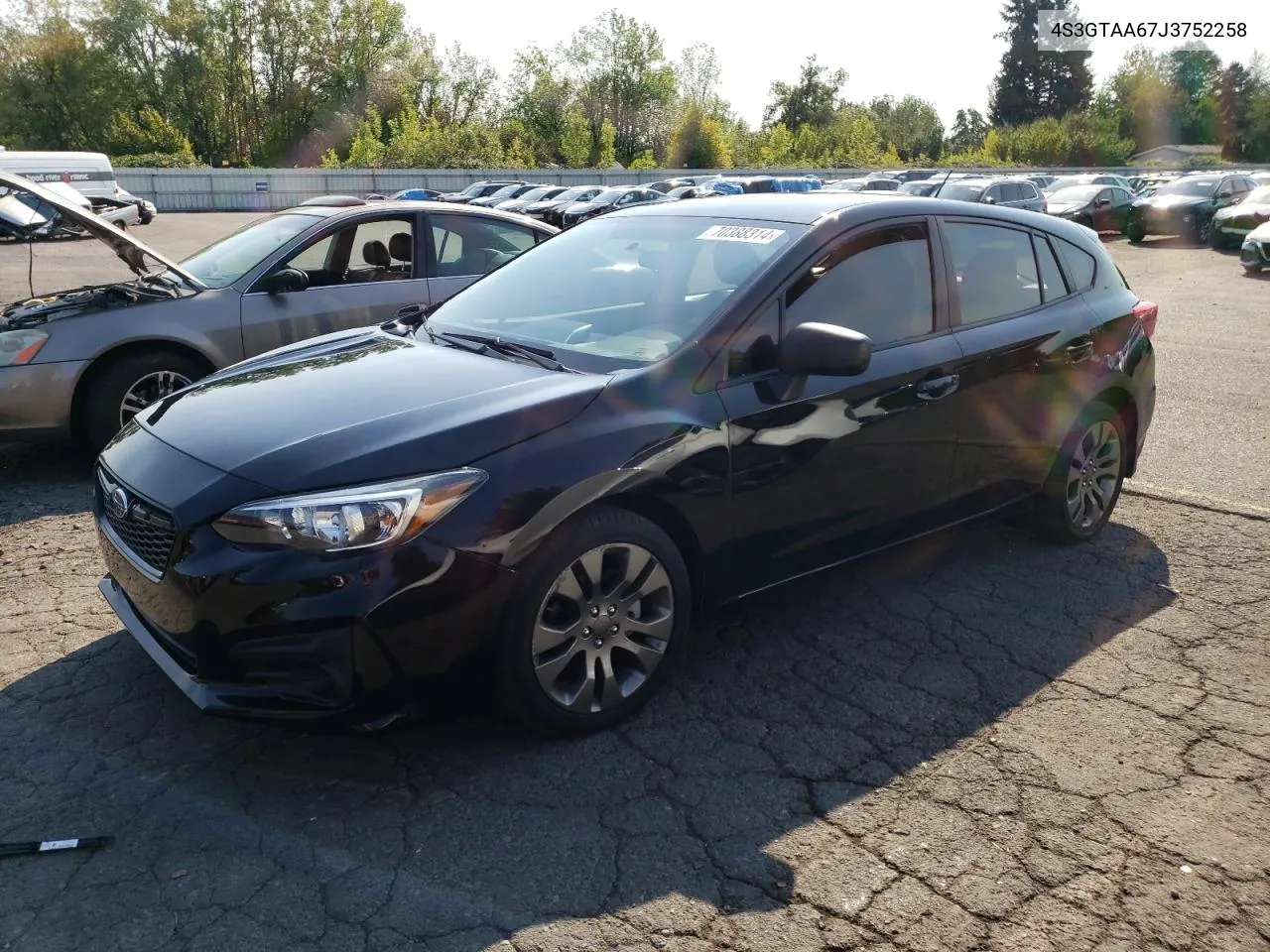 2018 Subaru Impreza VIN: 4S3GTAA67J3752258 Lot: 70388314