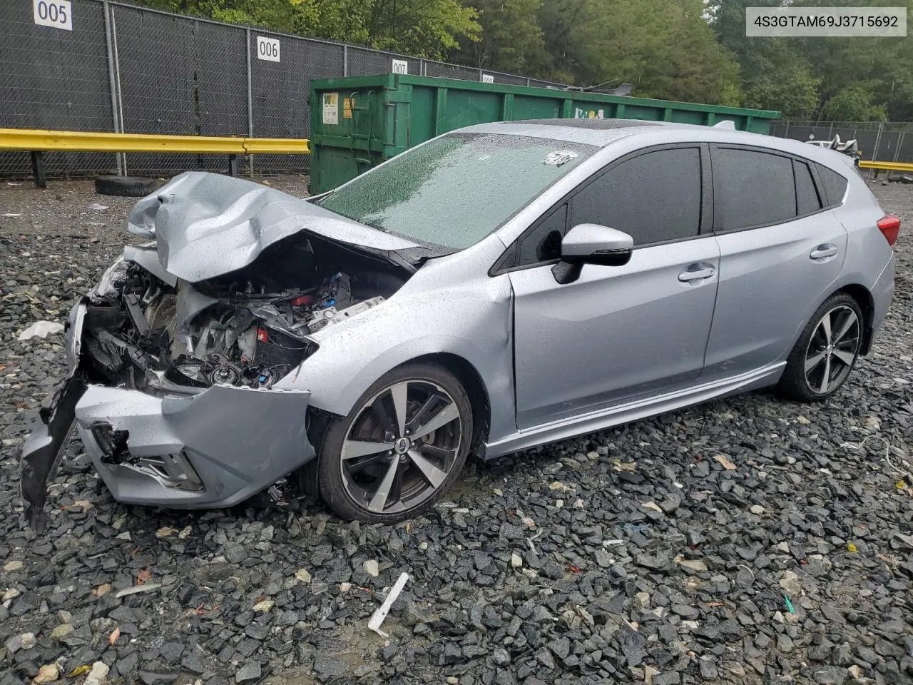 2018 Subaru Impreza Sport VIN: 4S3GTAM69J3715692 Lot: 71961854