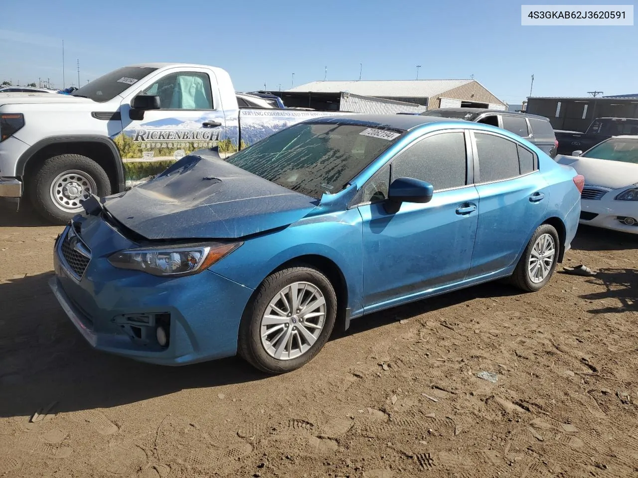 2018 Subaru Impreza Premium VIN: 4S3GKAB62J3620591 Lot: 72062194