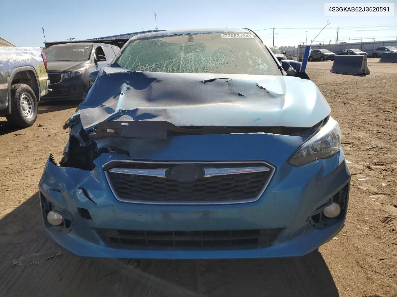 2018 Subaru Impreza Premium VIN: 4S3GKAB62J3620591 Lot: 72062194