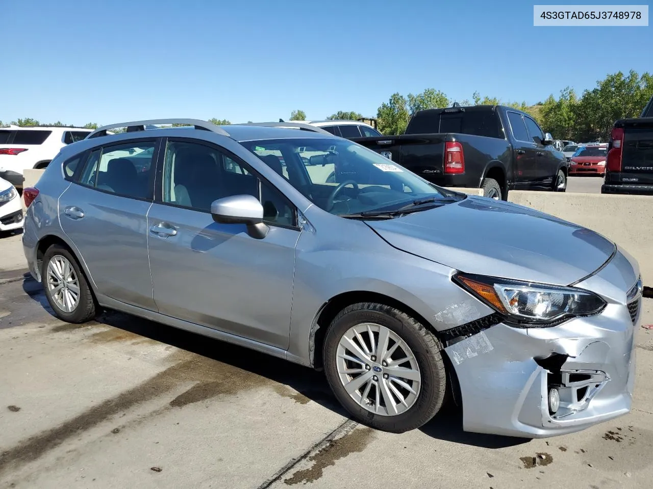 2018 Subaru Impreza Premium Plus VIN: 4S3GTAD65J3748978 Lot: 72169004