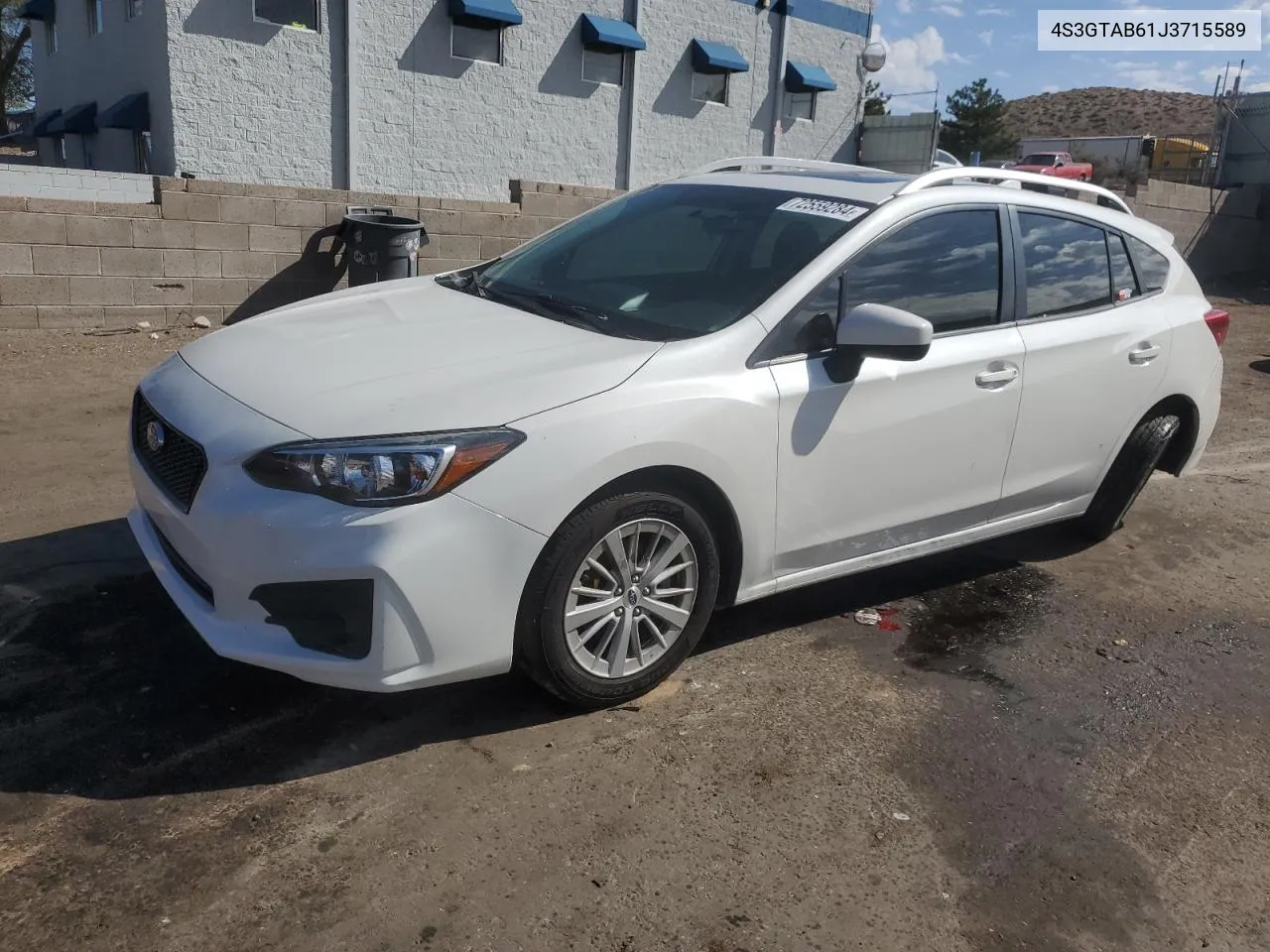 2018 Subaru Impreza Premium VIN: 4S3GTAB61J3715589 Lot: 72559284