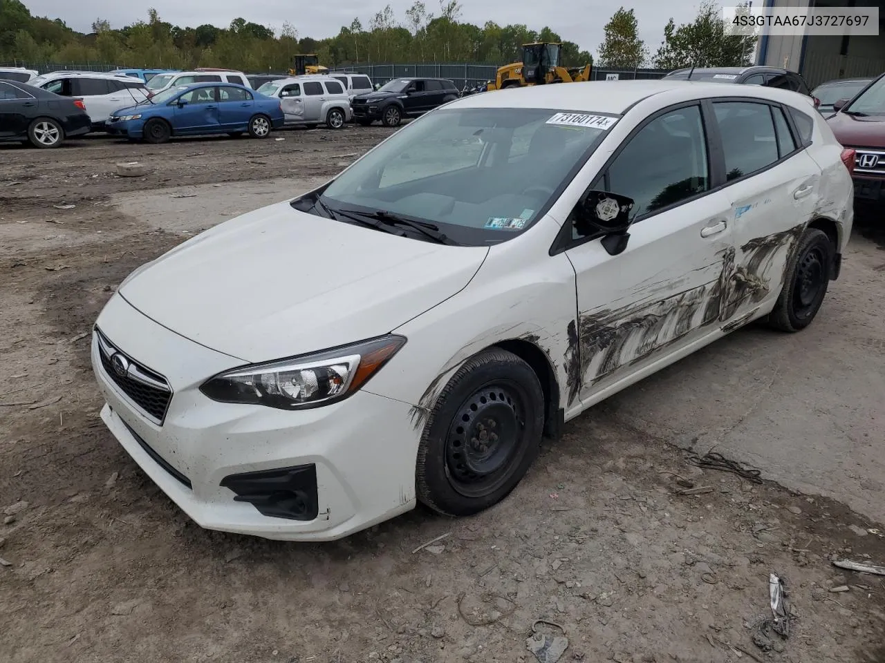 2018 Subaru Impreza VIN: 4S3GTAA67J3727697 Lot: 73160174