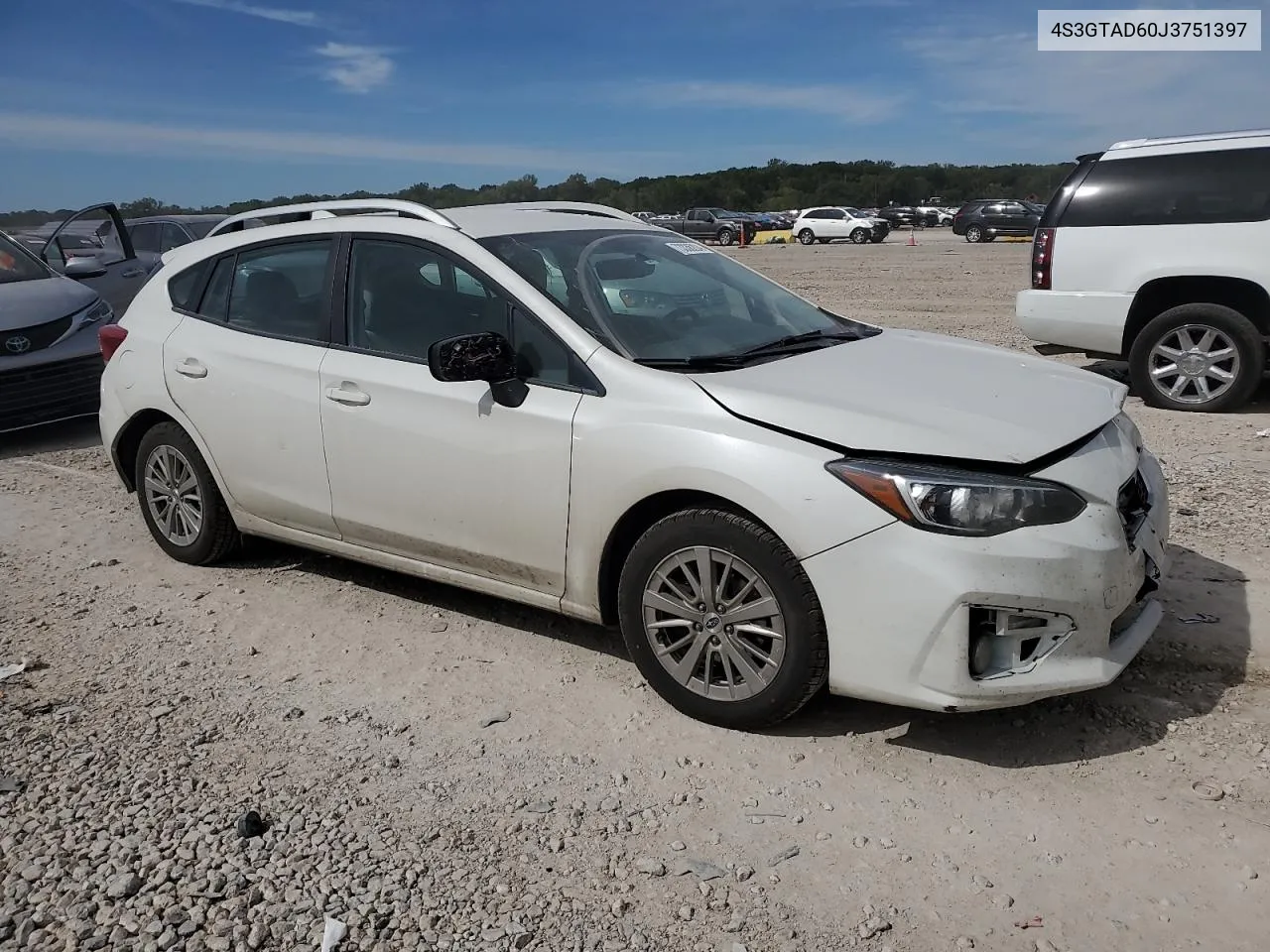 2018 Subaru Impreza Premium Plus VIN: 4S3GTAD60J3751397 Lot: 73336204