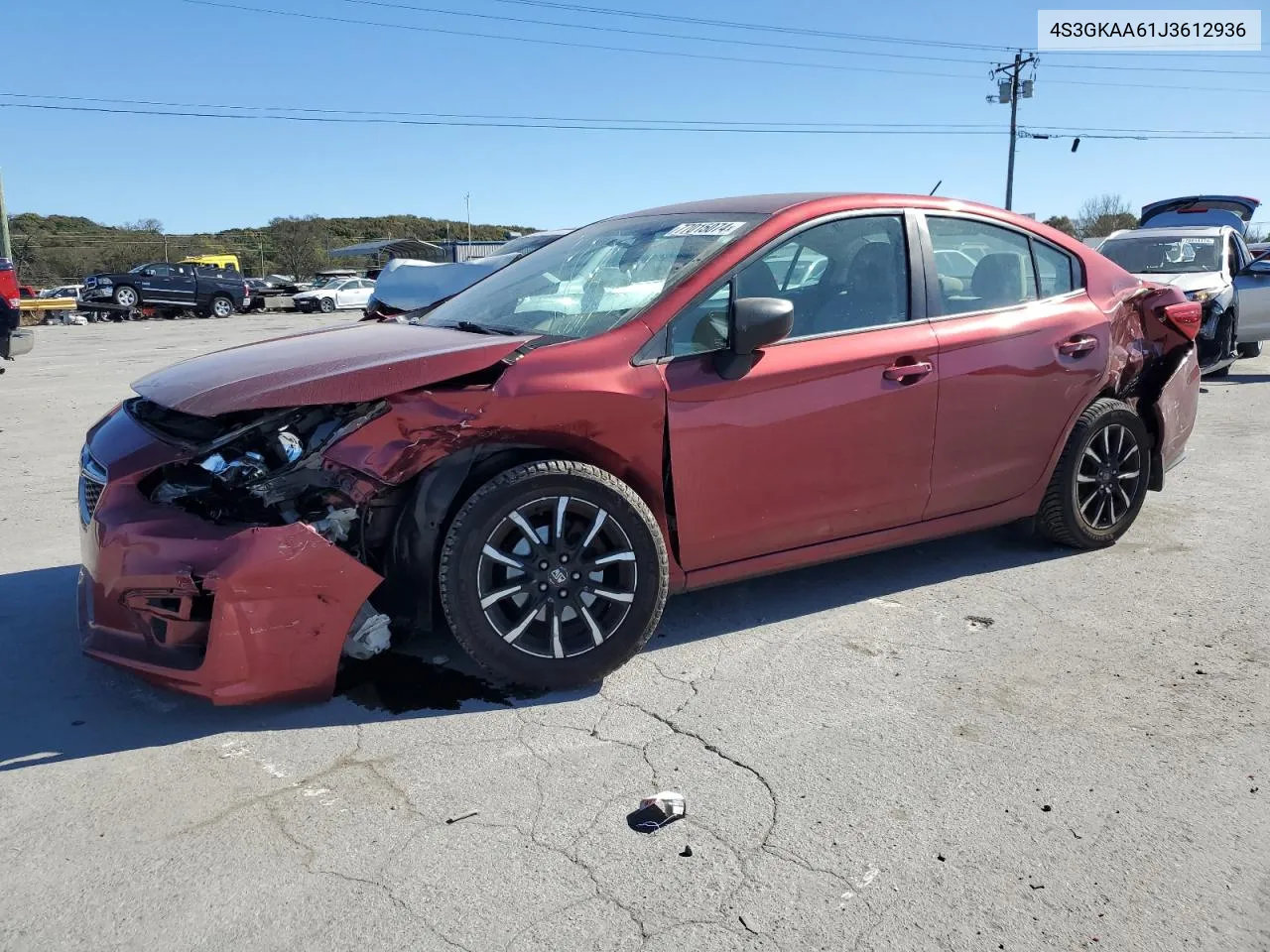 2018 Subaru Impreza VIN: 4S3GKAA61J3612936 Lot: 77015074