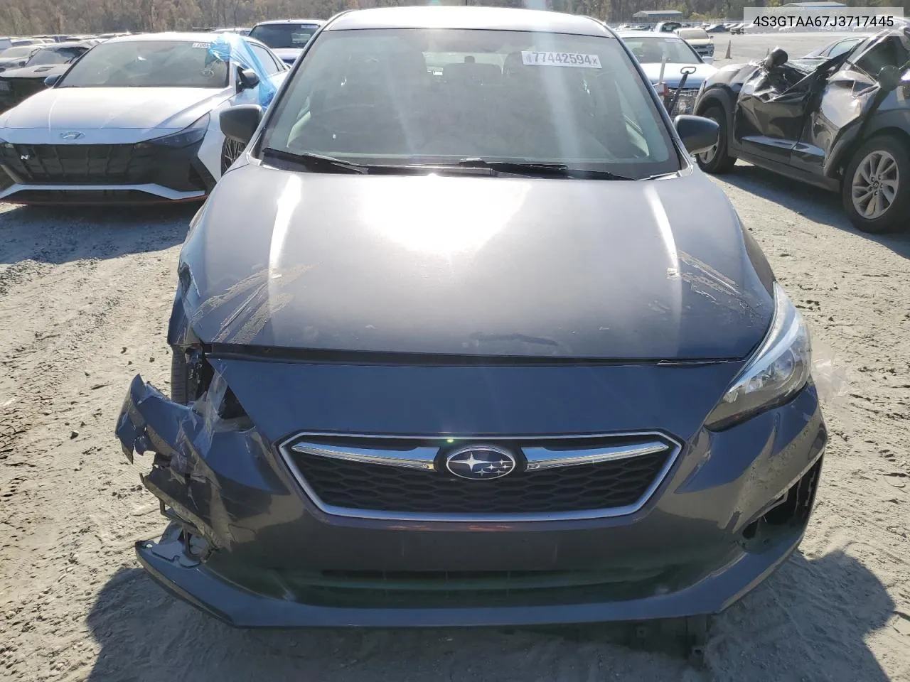 2018 Subaru Impreza VIN: 4S3GTAA67J3717445 Lot: 77442594