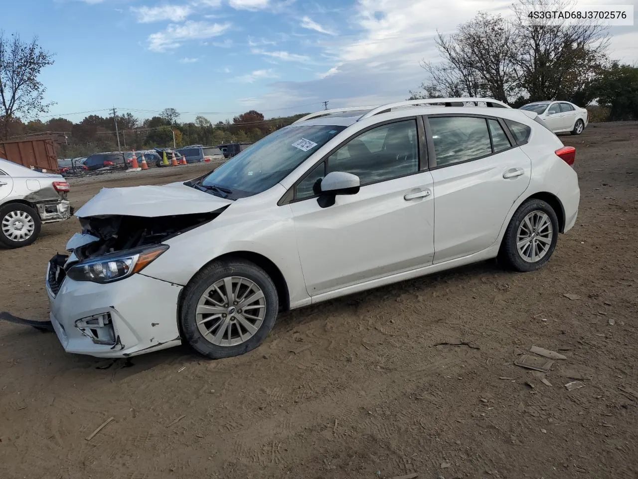 2018 Subaru Impreza Premium Plus VIN: 4S3GTAD68J3702576 Lot: 78815214